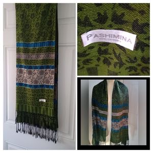 PASHIMINA Cashmere Fringe Wrap Scarf Shawl Blanket Vacation Cruise 70x27…